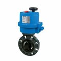 Bonomi North America 2in PVC DISC WAFER STYLE BUTTERFLY VALVE & 100-240VAC METAL ON/OFF ELECTRIC ACTUATOR EPVCBFVE-003-2